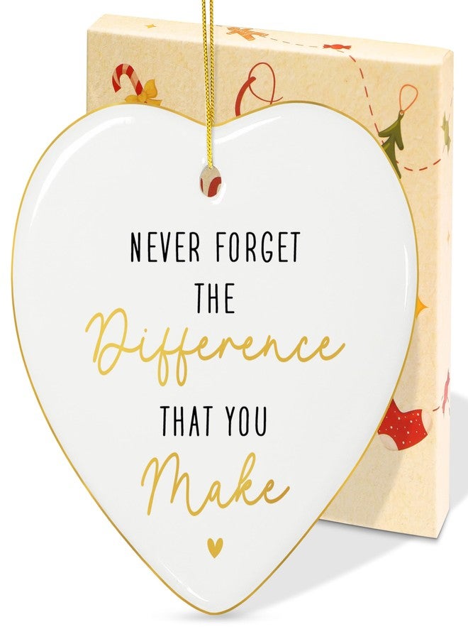 OASSIE Christmas Thank You Gifts for Women - Ceramic Christmas Ornaments 2025 for Tree Decorations - Appreciation Retirement Stocking Stuffers Gifts for Women Boss Coworker Teacher Nurse Friend - Image 1